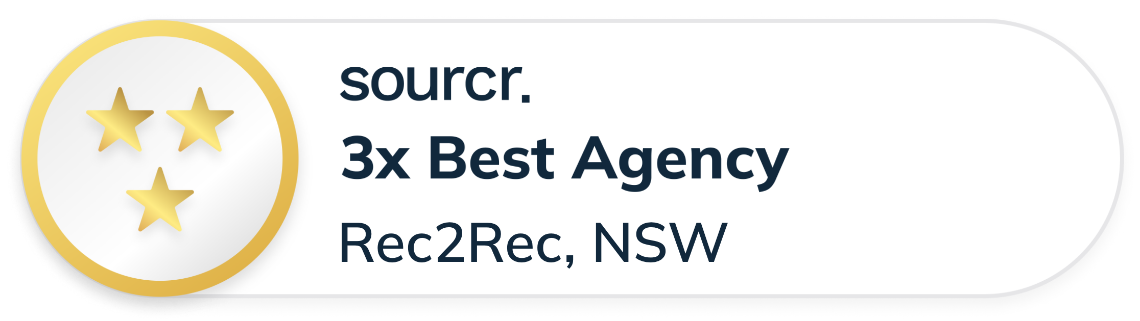 Sourcr, 3× Best Agency Rec2Rec NSW